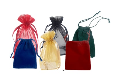 Velveteen Pouches and Organza Bags