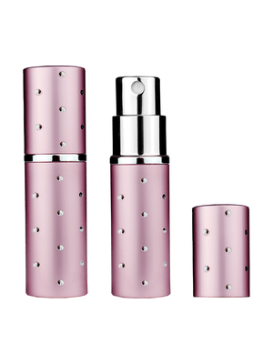 Pink atomizer design 10 ml bottle with dots.