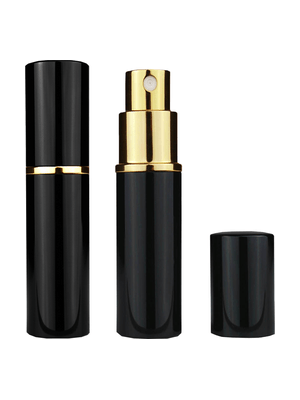 Black atomizer design 5 ml bottle.