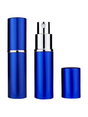 Blue atomizer design 5 ml bottle.