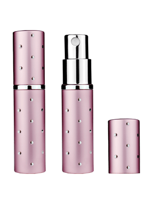 Pink atomizer design 5 ml bottle with dots.