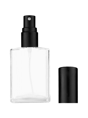 Elegant design 15ml, 1/2oz Clear glass bottle with matte black spray.