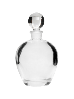 4oz Clear Pear Bottle With Stopper.