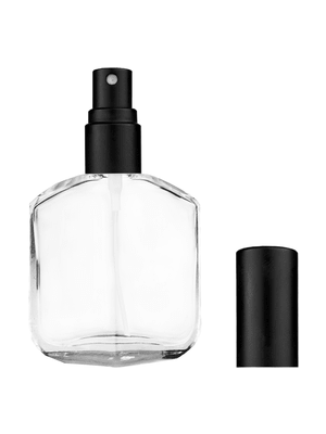 Royal design 13ml, 1/2oz Clear glass bottle with matte black spray.