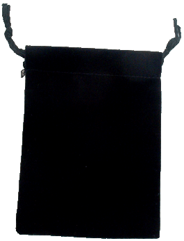 Black velveteen gift bag / pouch. Size : 4\ tall x 3