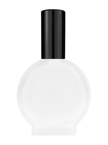 Circle design 30 ml,Frosted glass bottle with sprayer and black cap.