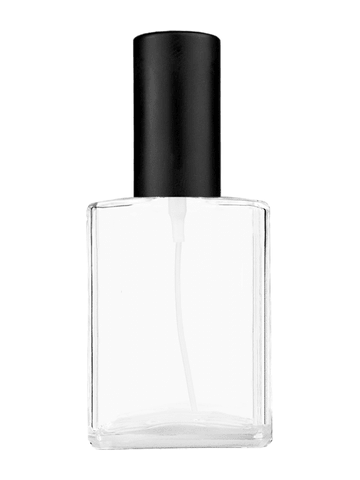 Elegant design 15ml, 1/2oz Clear glass bottle with matte black spray.