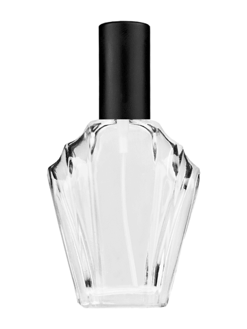 Flair design 15ml, 1/2oz Clear glass bottle with matte black spray.