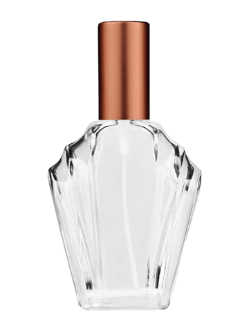 Flair design 15ml, 1/2oz Clear glass bottle with matte copper spray.