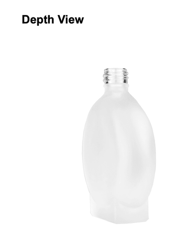 Circle design 30 ml,Frosted glass bottle with sprayer and shiny silver cap.