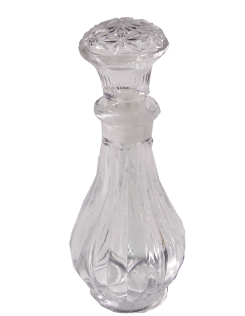 Clear Genie glass bottle. Capacity: 1.14oz (32ml)