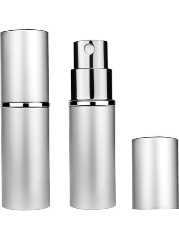 Silver atomizer design 10 ml bottle.