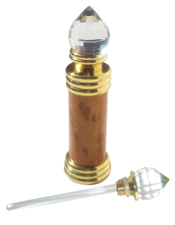 Marble bottle with Crystal Cap and glass applicator. Capacity: Approx 1/6oz (5ml)