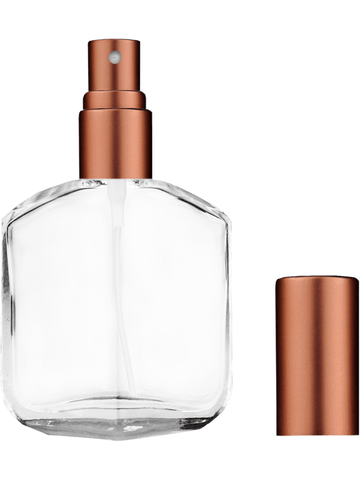 Royal design 13ml, 1/2oz Clear glass bottle with matte copper spray.