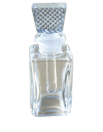 Clear glass teardrop shaped bottle with glass stopper. Capacity : 9ml (1/3oz)