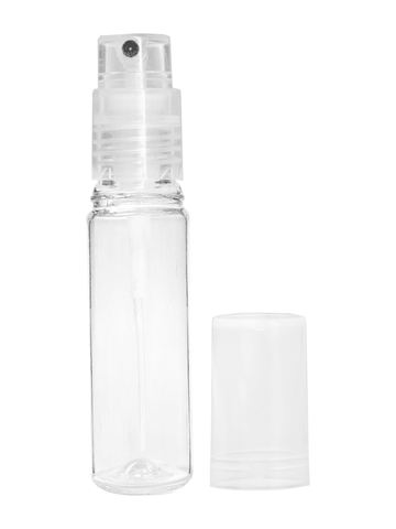 Plastic Bottle with Clear Spray Top and Clear Cap. Capacity: 10ml (1/3oz)