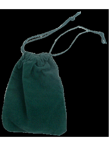 Green velveteen gift bag / pouch. Size : 4\ tall x 3