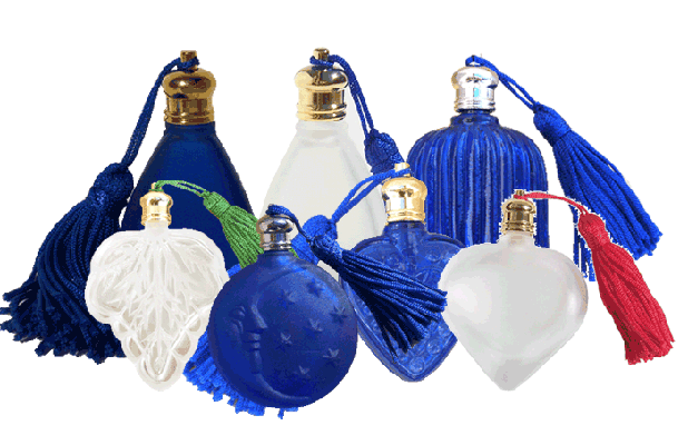 Perfume glass bottles with tassels