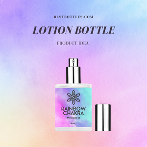 60ml Frosted Elegant Glass Bottle with Shiny Silver lotion pump and cap. For use with lotions, moisturizers, and creams.
