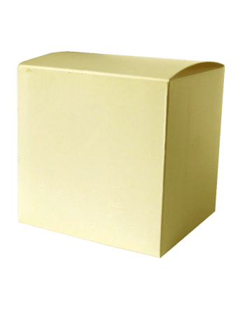 Cream Matte finish 4 x 3.5 x 4 inches tall box.