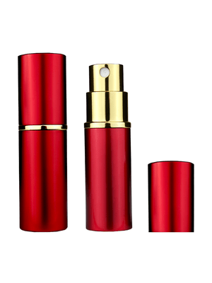 Red atomizer design 10 ml bottle.