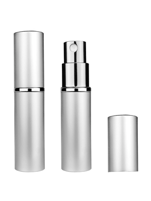 Silver atomizer design 5 ml bottle.