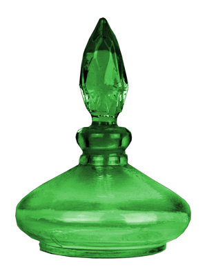 Eternal Flame - 1 1/4 oz (35ml)Green glass bottle with ground glass neck and stopper