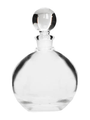 4oz Clear Spherical Bottle With Stopper.
