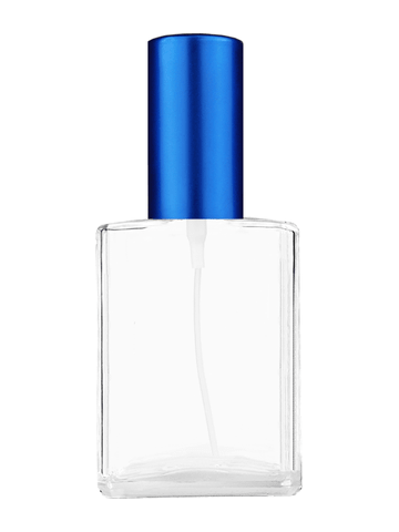 Elegant design 15ml, 1/2oz Clear glass bottle with matte blue spray.