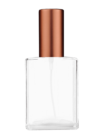 Elegant design 15ml, 1/2oz Clear glass bottle with matte copper spray.