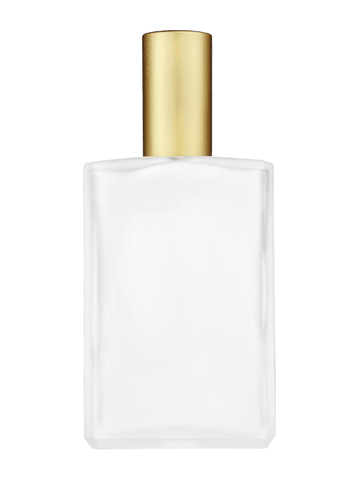 Elegant design 100 ml, 3 1/2oz frosted glass bottle with matte gold spray pump.