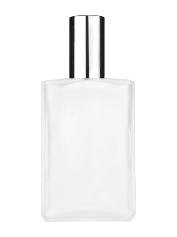 Elegant design 100 ml, 3 1/2oz frosted glass bottle with shiny silver spray pump.