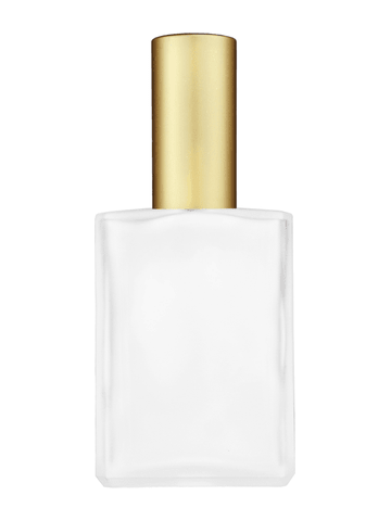 Elegant design 30 ml, Frosted glass bottle with sprayer and matte gold cap.