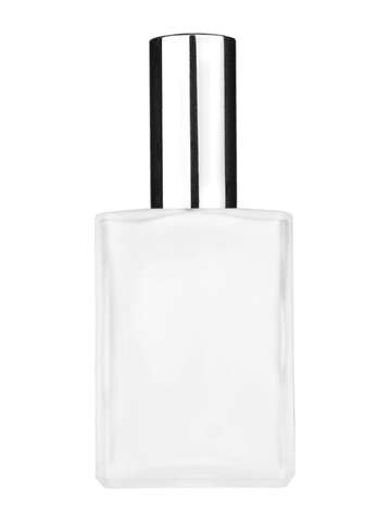 Elegant design 30 ml, Frosted glass bottle with sprayer and shiny silver cap.