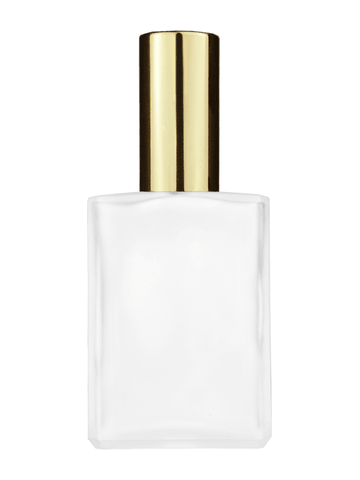 Elegant design 30 ml, Frosted glass bottle with sprayer and shiny gold cap.