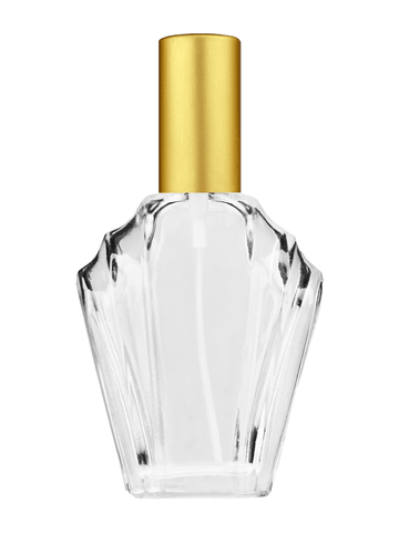 Flair design 13ml Clear glass bottle with matte gold spray.