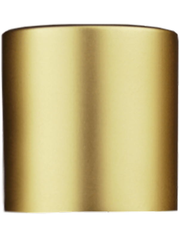 Short Cap, lid or top, matte gold color, thread size 13-415.