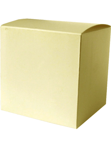 Cream Matte finish 4 x 3.5 x 4 inches tall box.