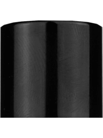 Short Shiny Black caps for glass bottles. Thread size 18-415