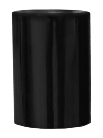 Tall Shiny Black cap or closure for rollon bottles, Threadsize 20-400