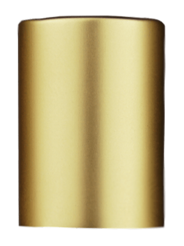 Matte gold cap or closure for rollon bottles, Threadsize 17-415