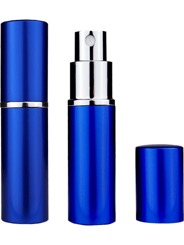 Blue atomizer design 5 ml bottle.