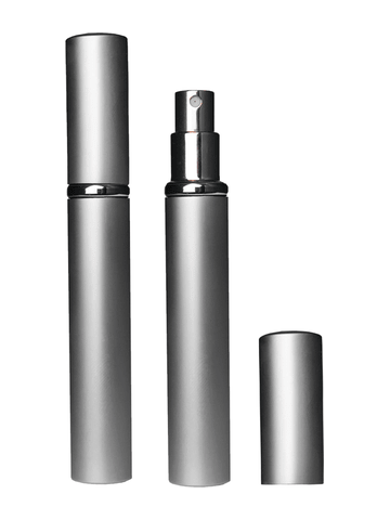 Silver slim atomizer design 5 ml bottle.
