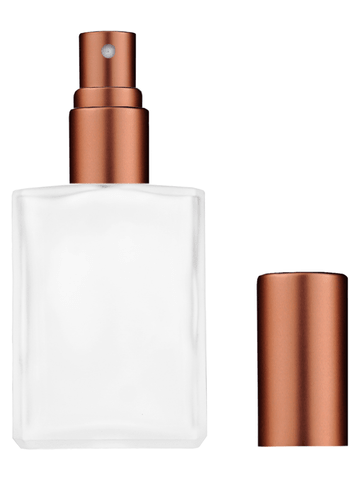 Elegant design 15ml, 1/2oz frosted glass bottle with matte copper spray.