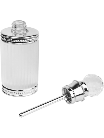 Royal cylinder bottle with Crystal Cap with glass applicator.Capacity: Approx 11ml