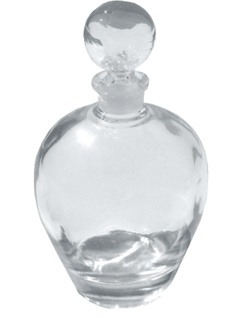 4oz Clear Pear Bottle With Stopper.