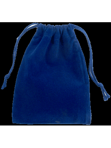 Blue velveteen gift bag / pouch. Size : 4\ tall x 3