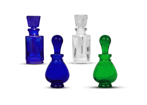 Perfume bottles with glass stoppers